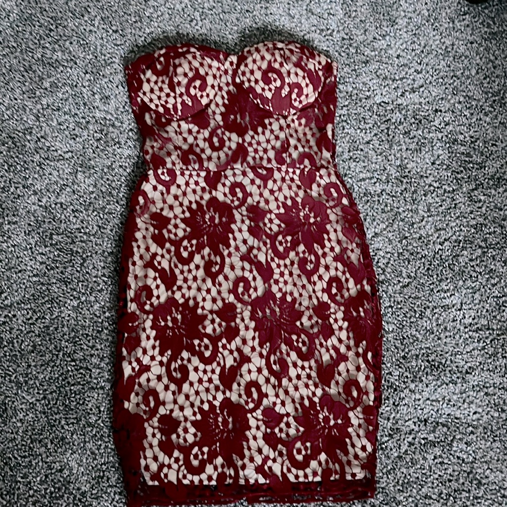 Red Dress Strapless